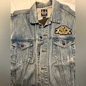 Harley Davidson denim vest HOG patch men’s XL
